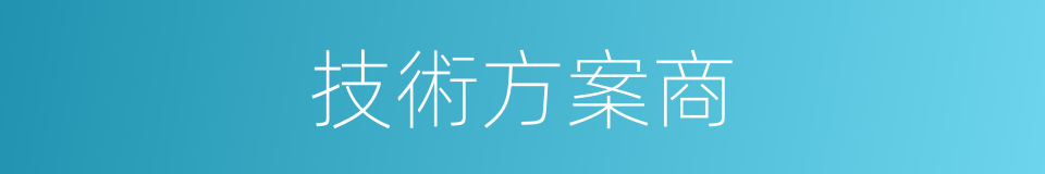 技術方案商的同義詞