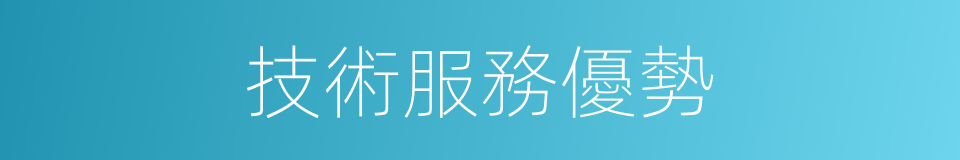技術服務優勢的同義詞
