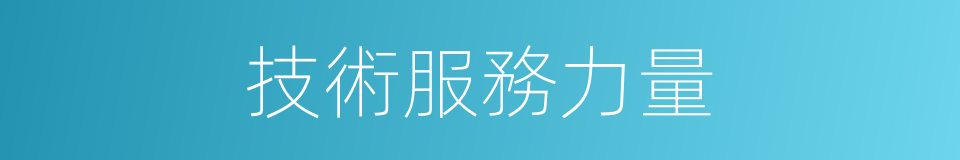技術服務力量的同義詞