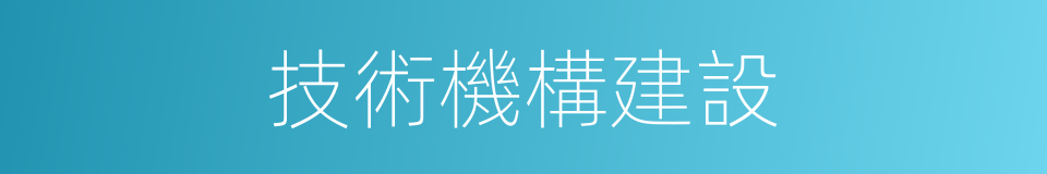 技術機構建設的同義詞