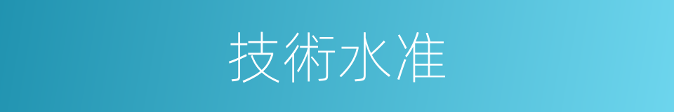 技術水准的同義詞