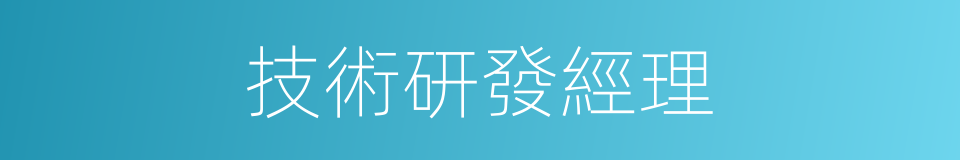 技術研發經理的同義詞