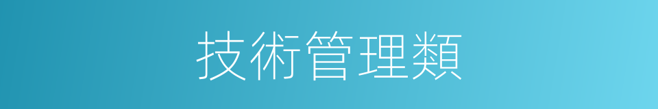 技術管理類的同義詞