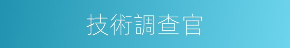 技術調查官的同義詞