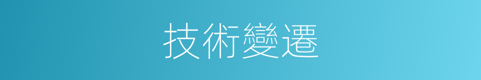 技術變遷的同義詞