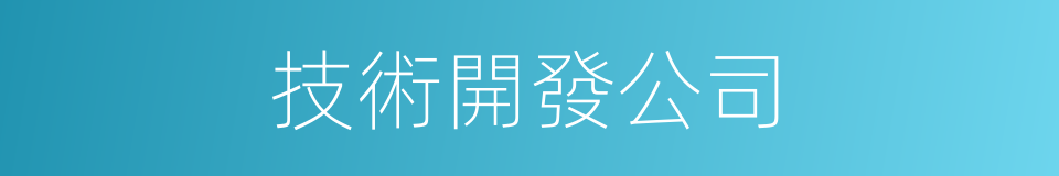 技術開發公司的同義詞