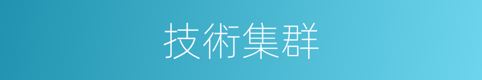 技術集群的同義詞