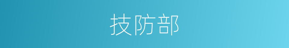 技防部的同义词