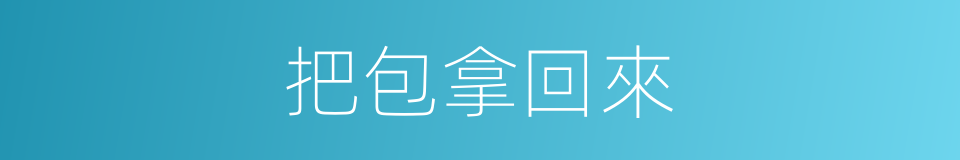 把包拿回來的同義詞