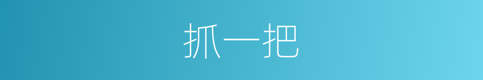 抓一把的同义词