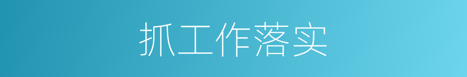 抓工作落实的同义词