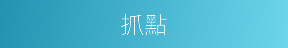 抓點的意思