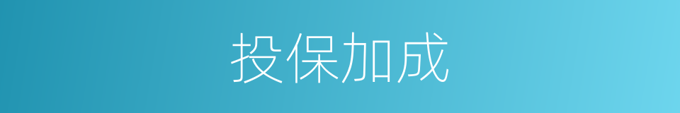 投保加成的同义词