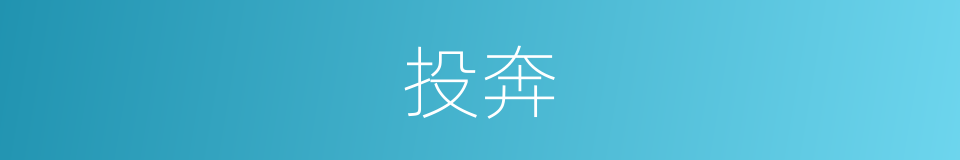 投奔的意思