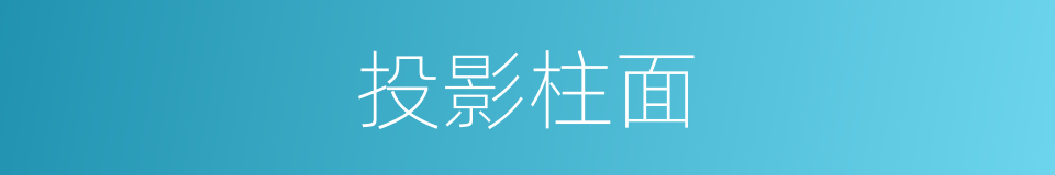 投影柱面的同义词