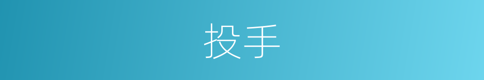 投手的意思