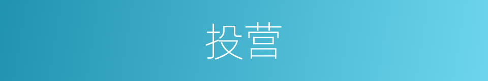 投营的意思