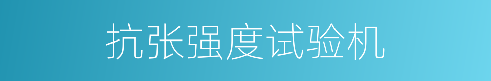 抗张强度试验机的同义词