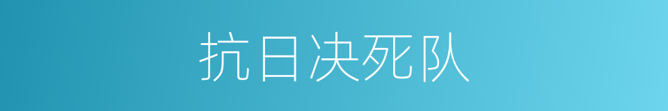 抗日决死队的同义词