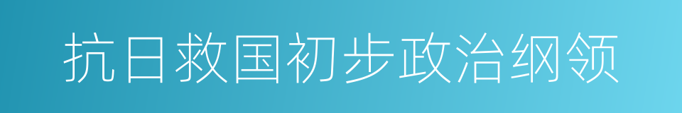 抗日救国初步政治纲领的同义词