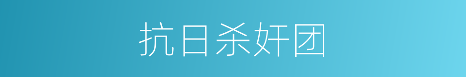抗日杀奸团的同义词