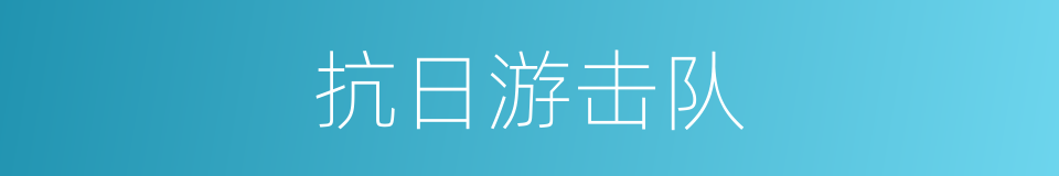 抗日游击队的同义词