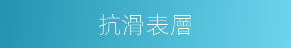 抗滑表層的同義詞