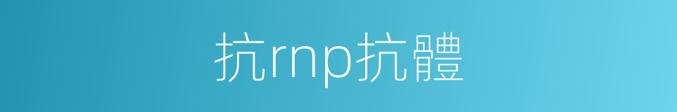 抗rnp抗體的同義詞