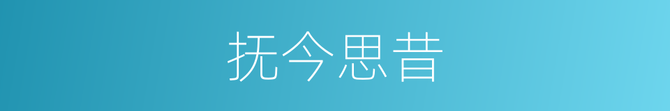 抚今思昔的意思
