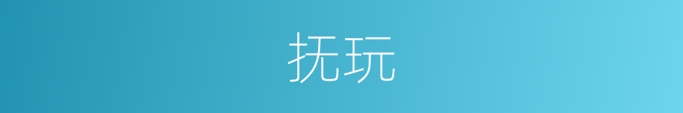 抚玩的意思