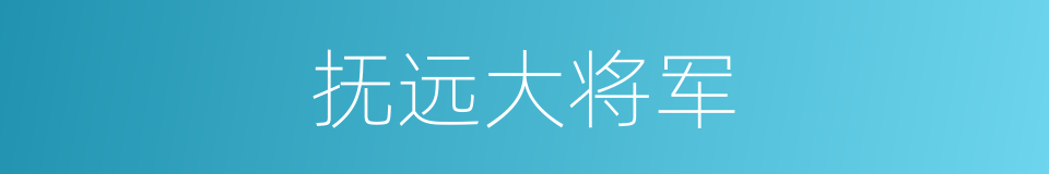 抚远大将军的同义词