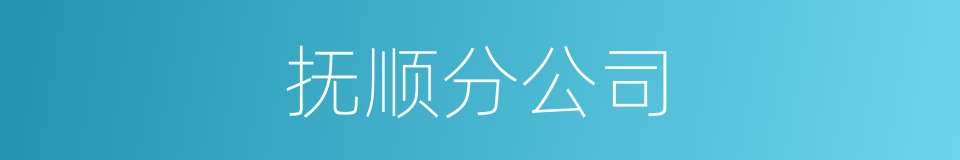 抚顺分公司的同义词