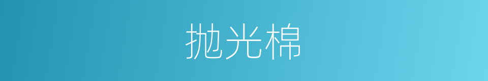 抛光棉的同义词