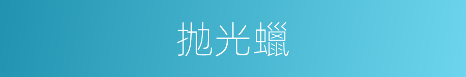 抛光蠟的同義詞