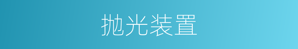 抛光装置的同义词