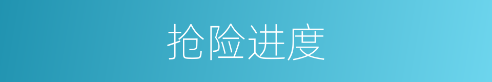 抢险进度的同义词