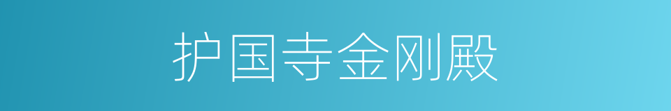 护国寺金刚殿的同义词