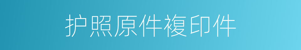 护照原件複印件的同义词