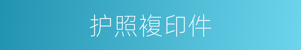 护照複印件的同义词