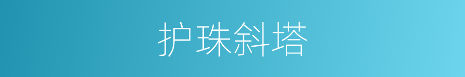 护珠斜塔的同义词