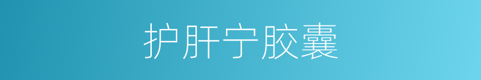 护肝宁胶囊的同义词
