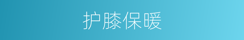 护膝保暖的同义词