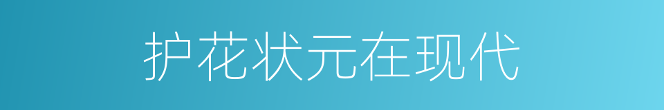 护花状元在现代的同义词