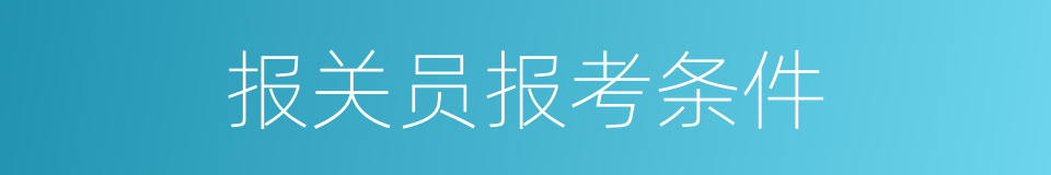 报关员报考条件的同义词