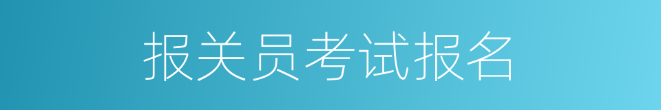 报关员考试报名的同义词