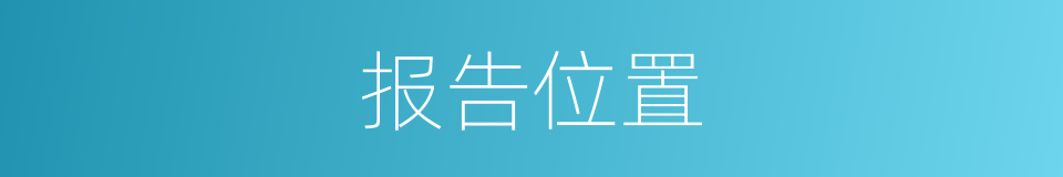 报告位置的同义词