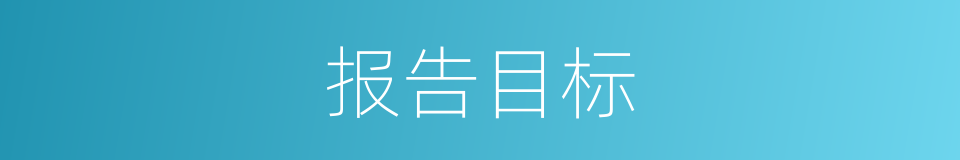 报告目标的同义词