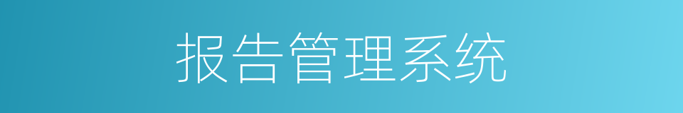 报告管理系统的同义词