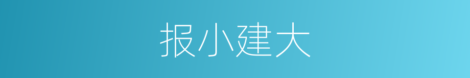 报小建大的同义词