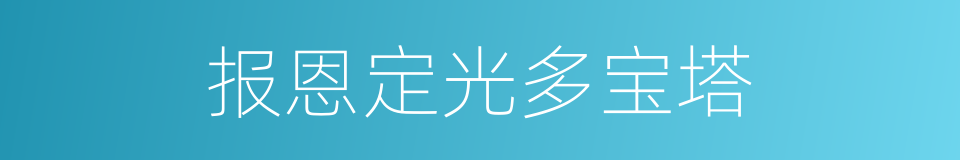 报恩定光多宝塔的同义词